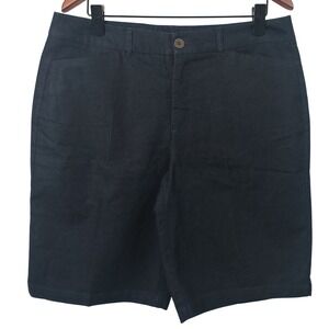 Khakis Women's Shorts Size 14 Dark Wash Pockets Casual Everyday Comfort / B106